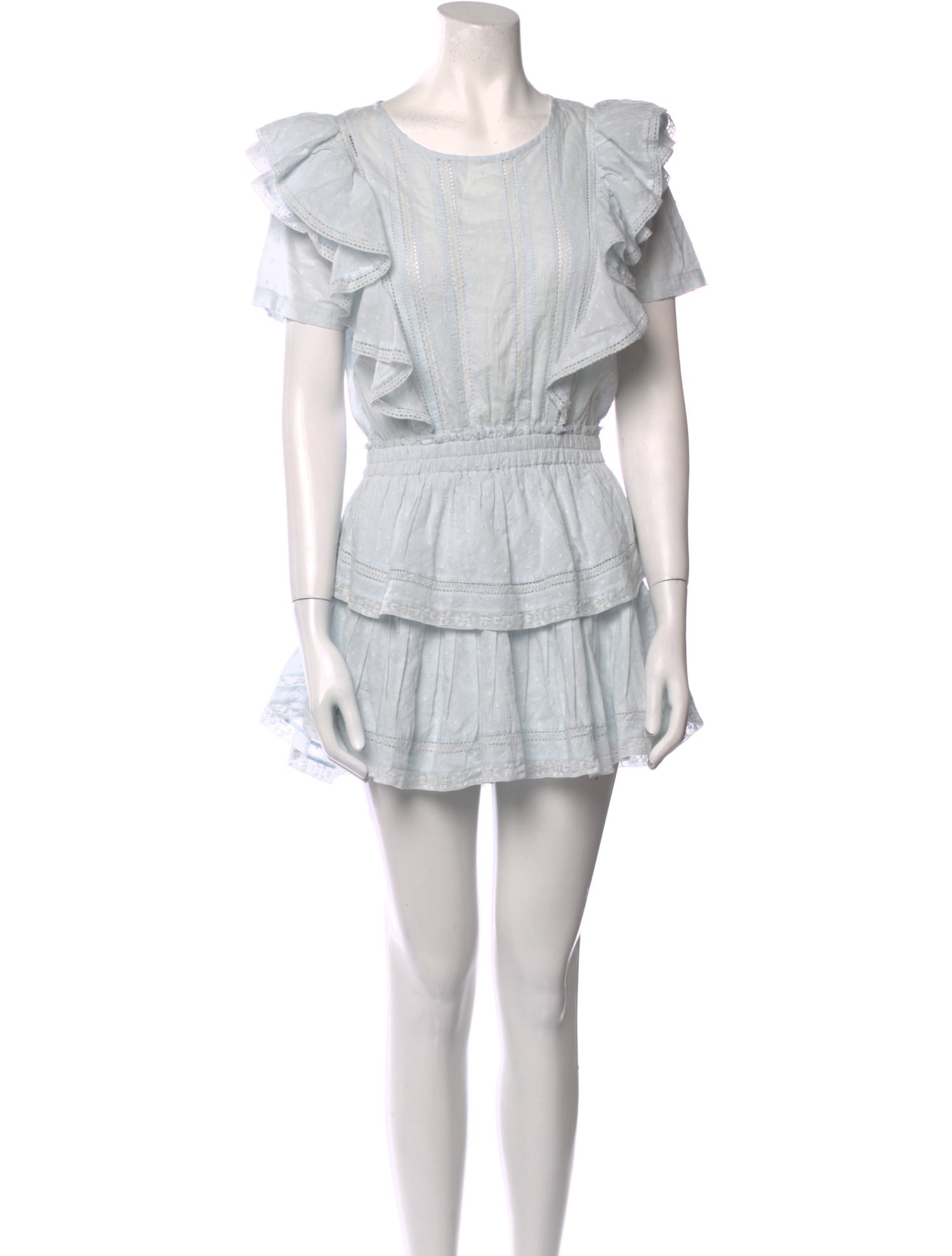 LoveShackFancy Scoop Neck Mini Dress