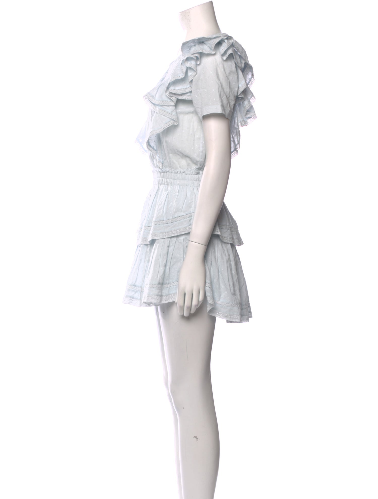 LoveShackFancy Scoop Neck Mini Dress