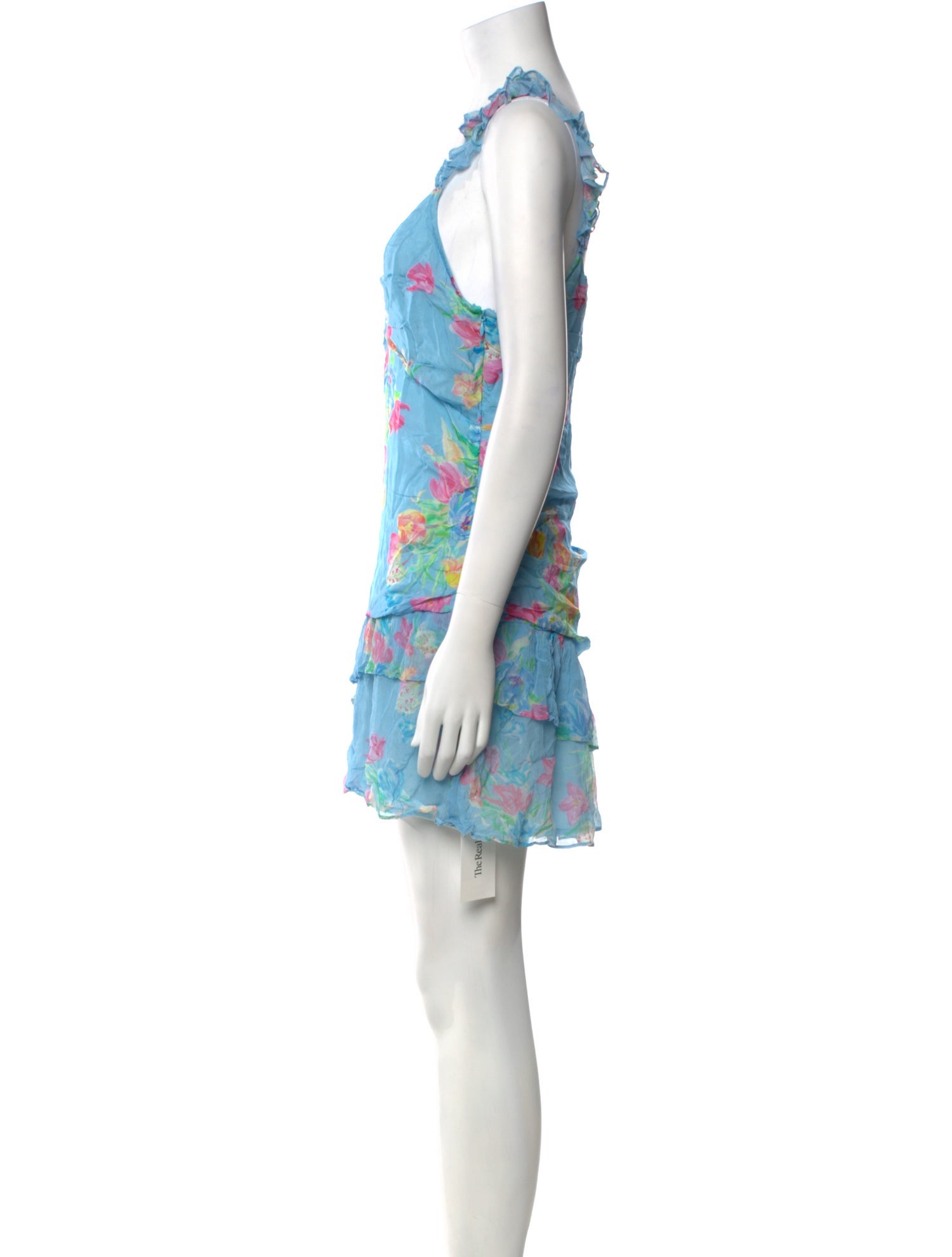 LoveShackFancy Floral Print Mini Dress