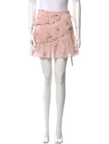 LoveShackFancy Skirts Silk Mini Skirt M