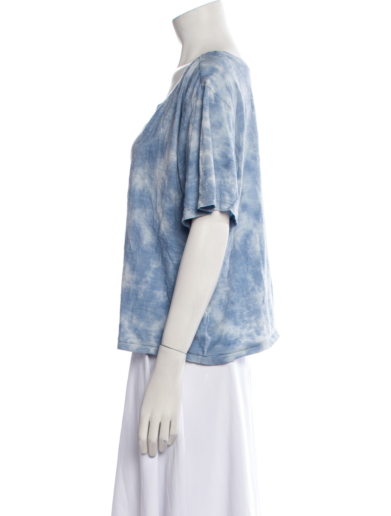 LoveShackFancy Tie-Dye Print Scoop Neck T-Shirt
