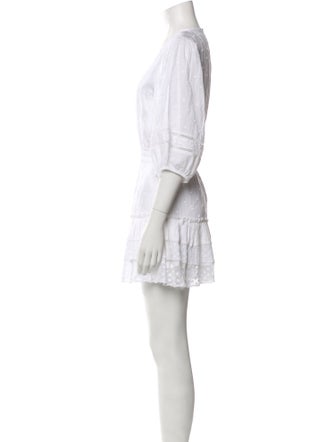 LoveShackFancy V-Neck Mini Dress