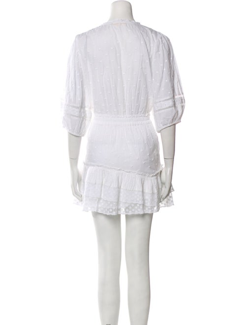 LoveShackFancy V-Neck Mini Dress