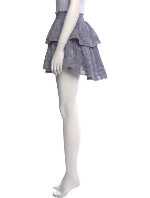 LoveShackFancy Ruffle Embellishment Mini Skirt