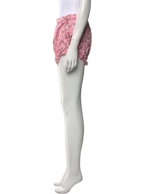 LoveShackFancy Floral Print Mini Shorts