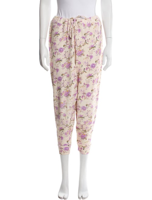 LoveShackFancy Floral Print Sweatpants