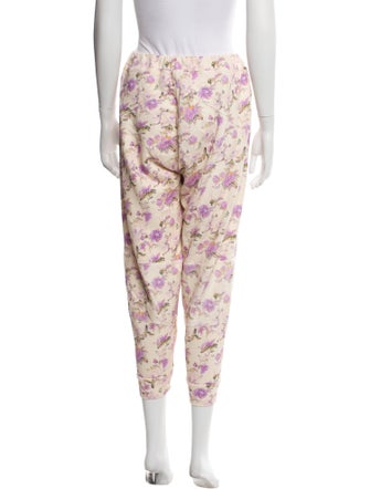 LoveShackFancy Floral Print Sweatpants