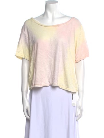 LoveShackFancy Tops Bateau Neckline Short Sleeve T-Shirt L