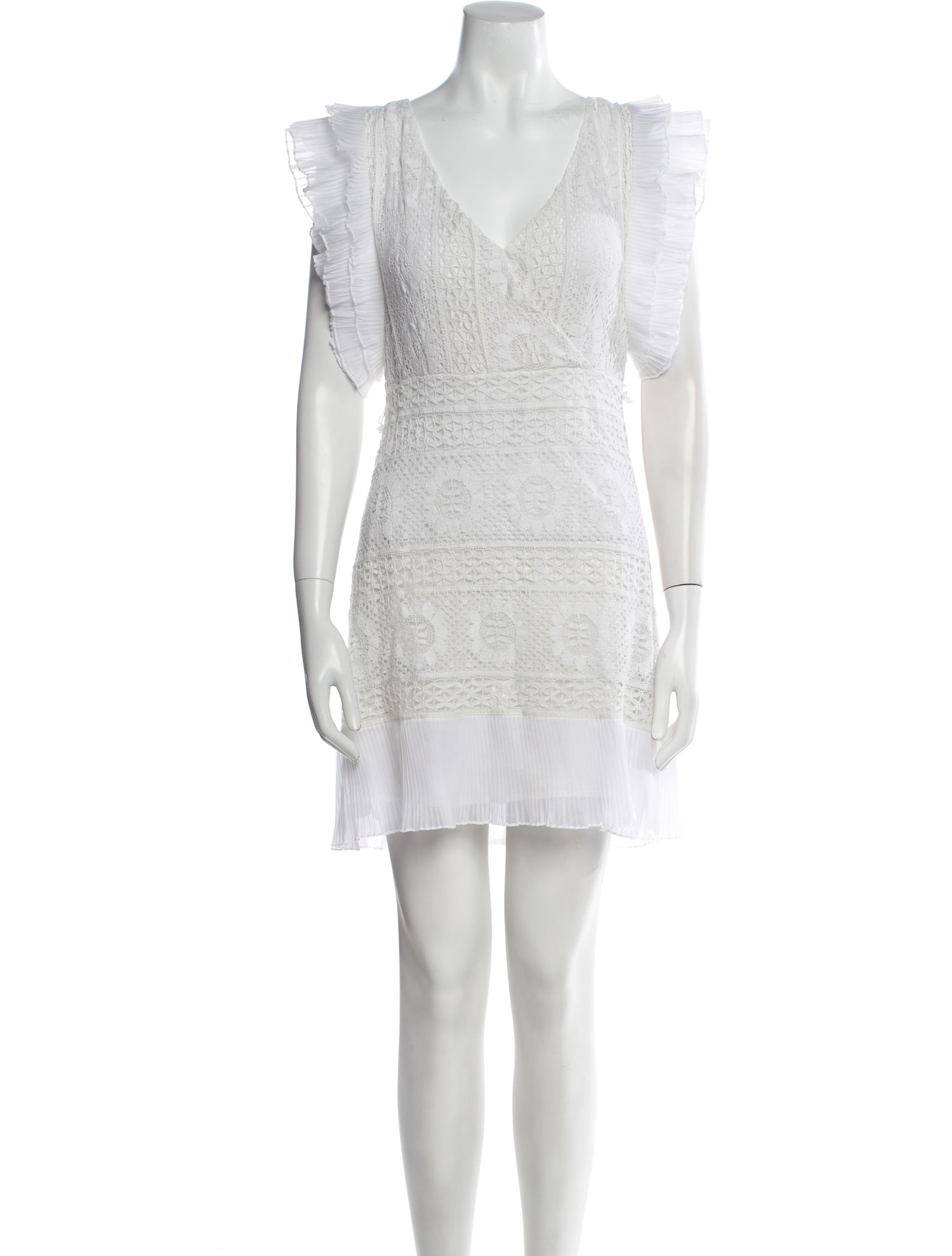 LoveShackFancy V-Neck Mini Dress