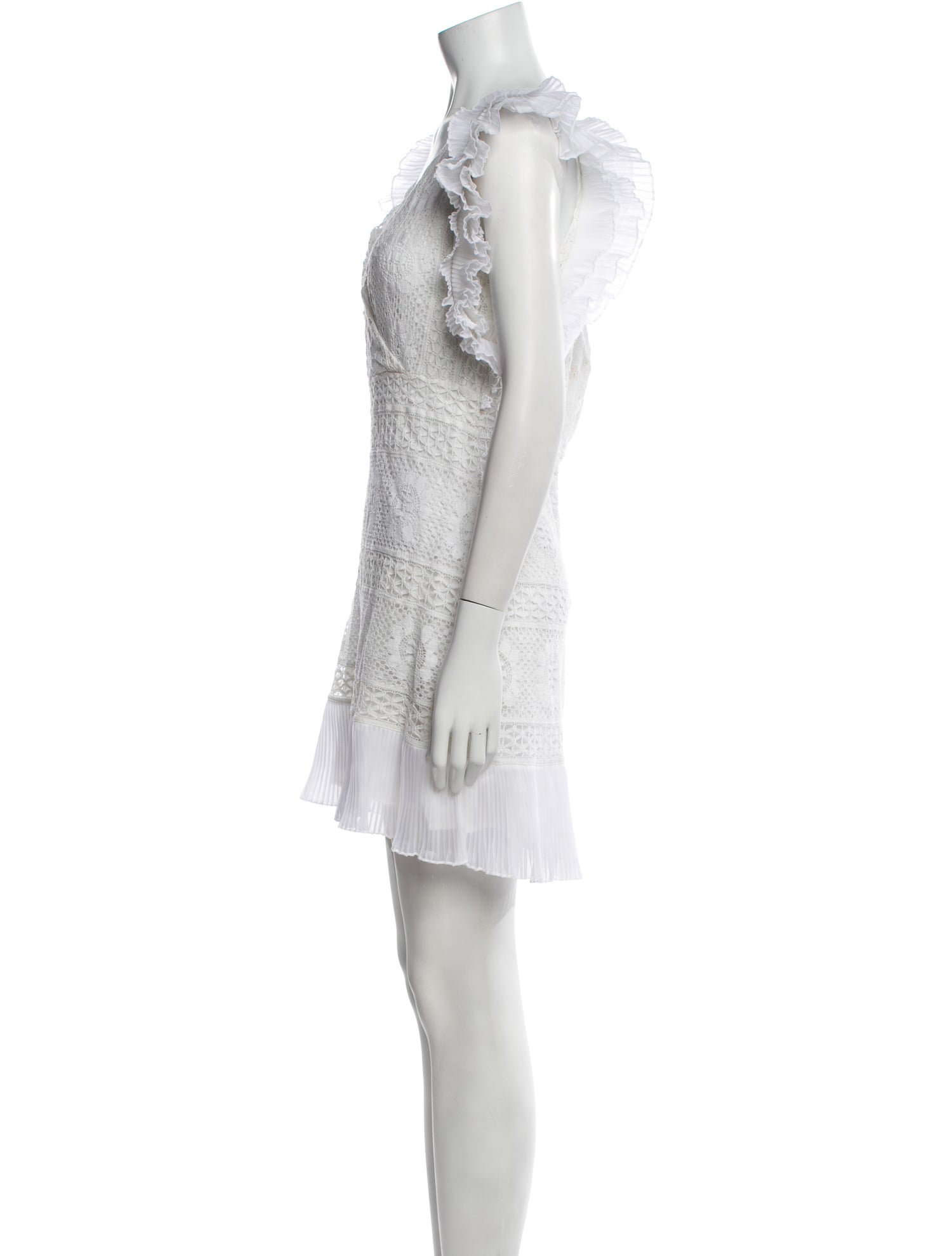 LoveShackFancy V-Neck Mini Dress