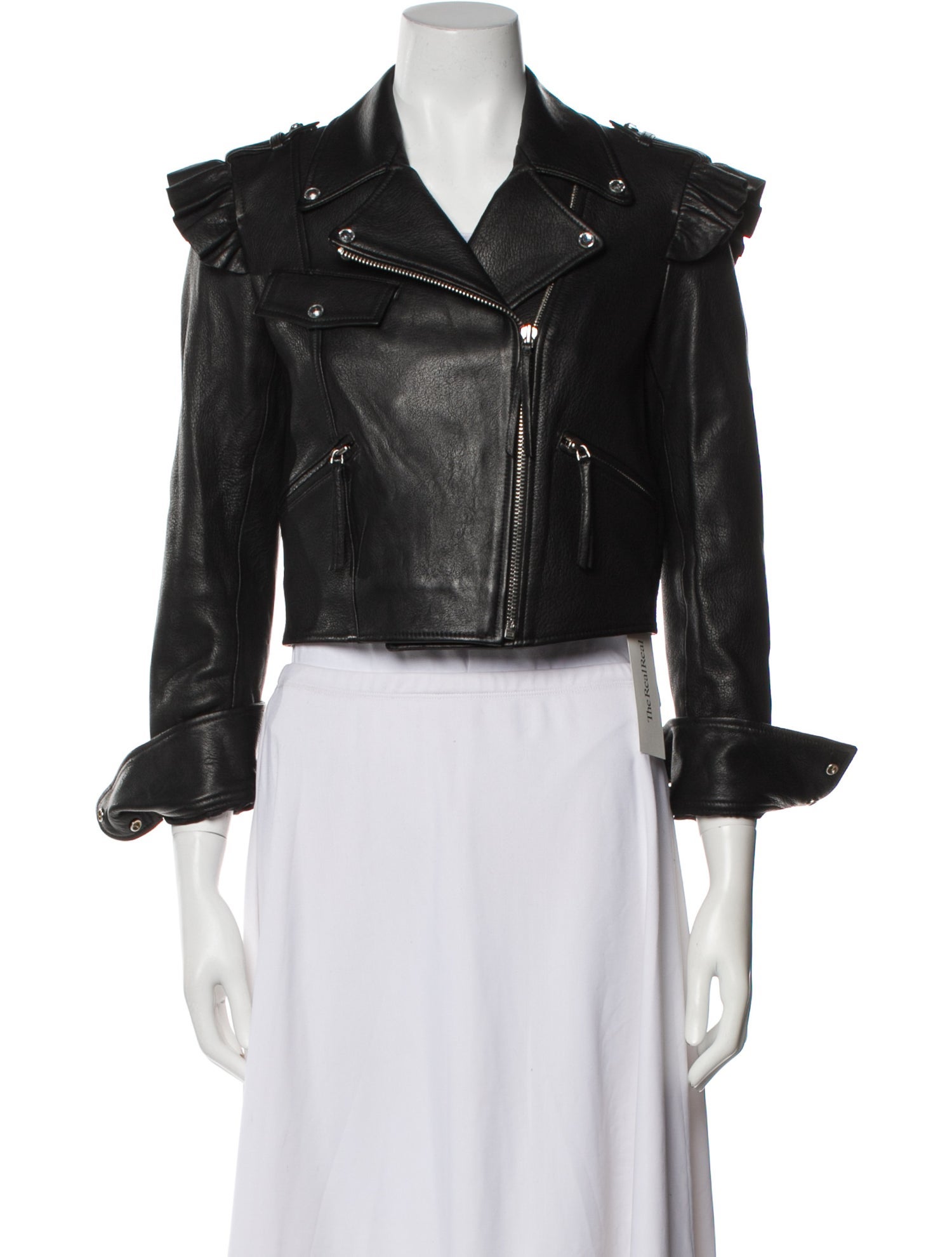 LoveShackFancy Leather Biker Jacket