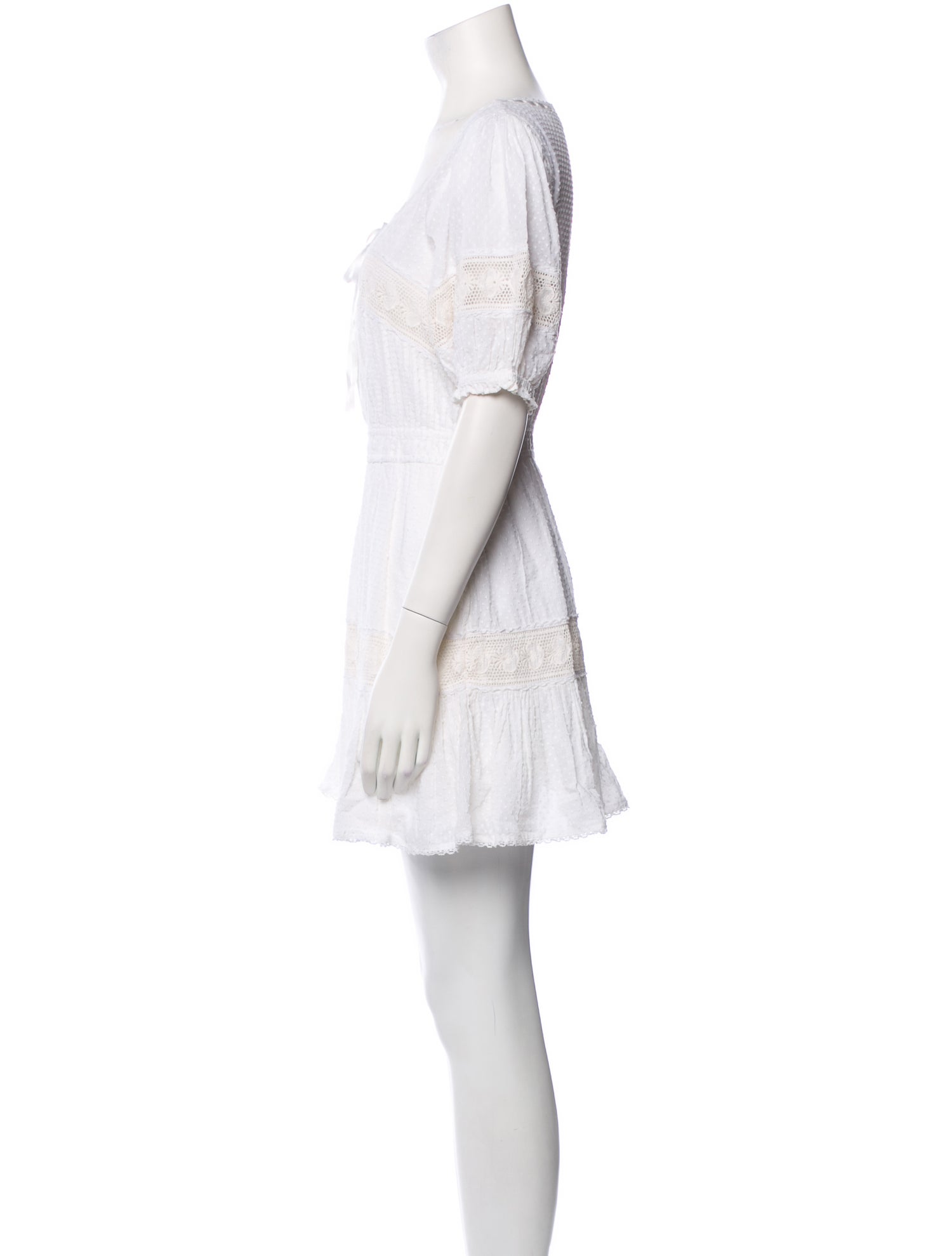 LoveShackFancy Scoop Neck Mini Dress