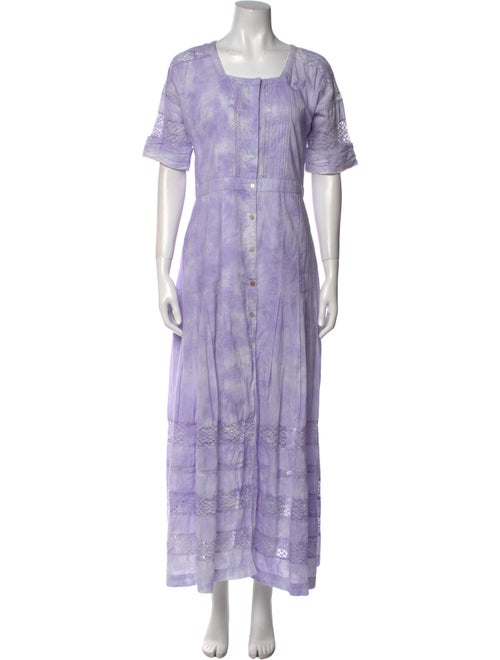 LoveShackFancy Square Neckline Long Dress