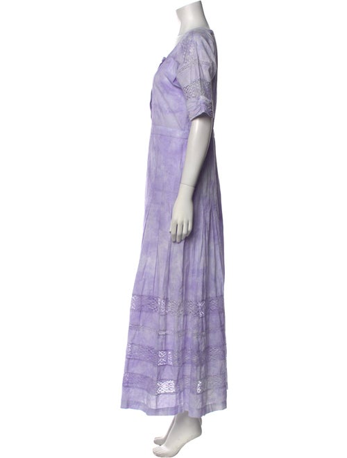 LoveShackFancy Square Neckline Long Dress