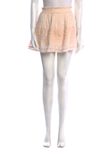 LoveShackFancy Skirts Ruffle Embellishment Mini Skirt M