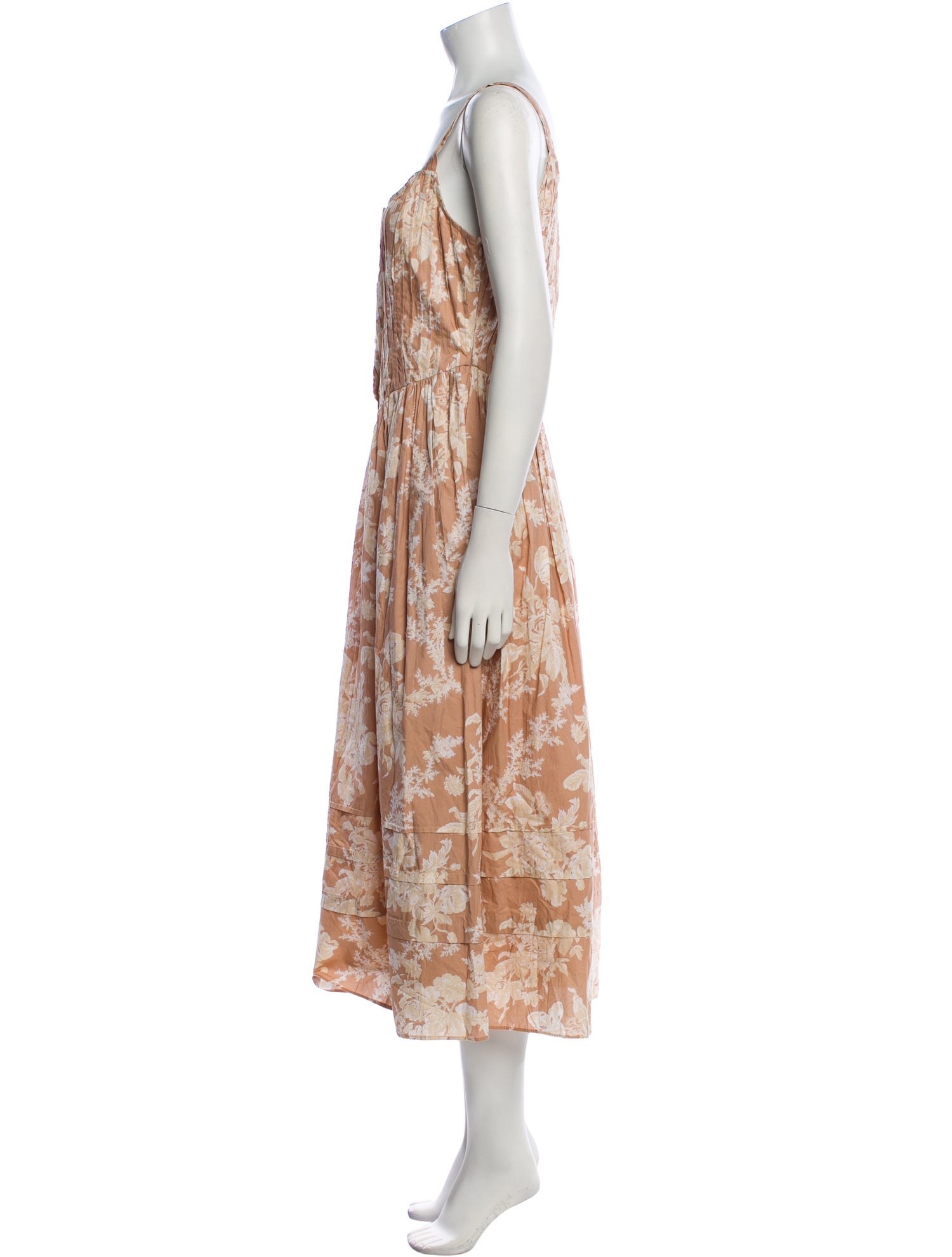 LoveShackFancy Floral Print Long Dress