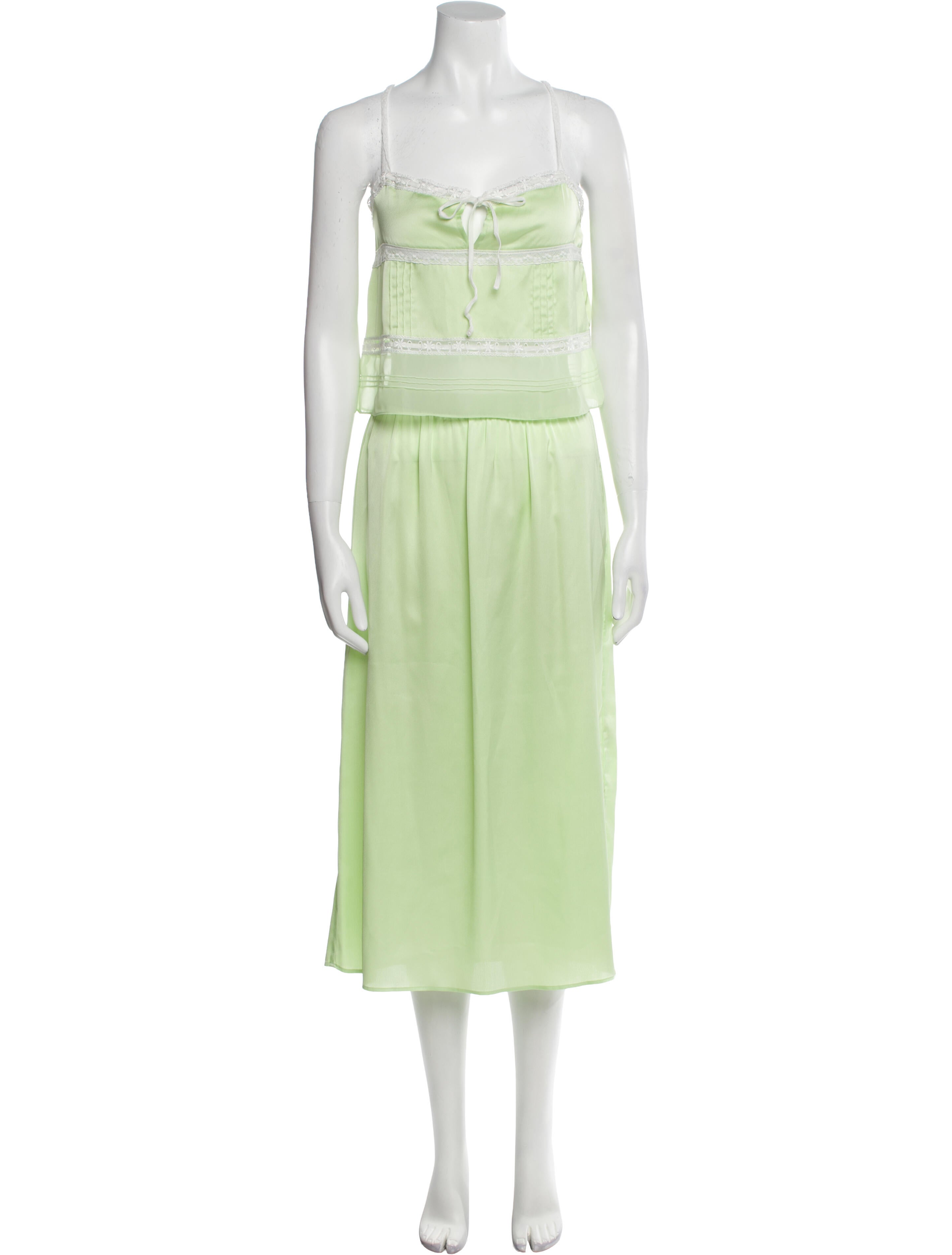 LoveShackFancy Lace Trim Embellishment Skirt Set