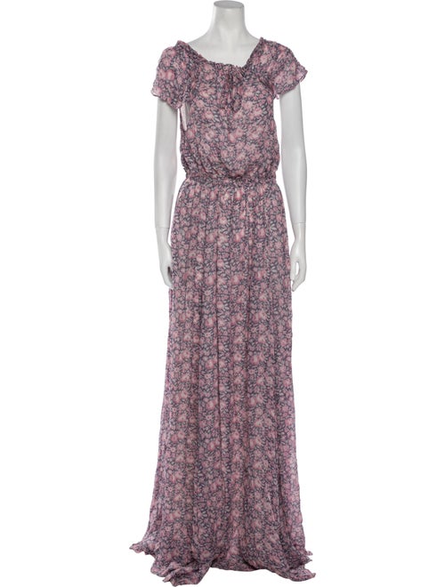 LoveShackFancy Floral Print Long Dress