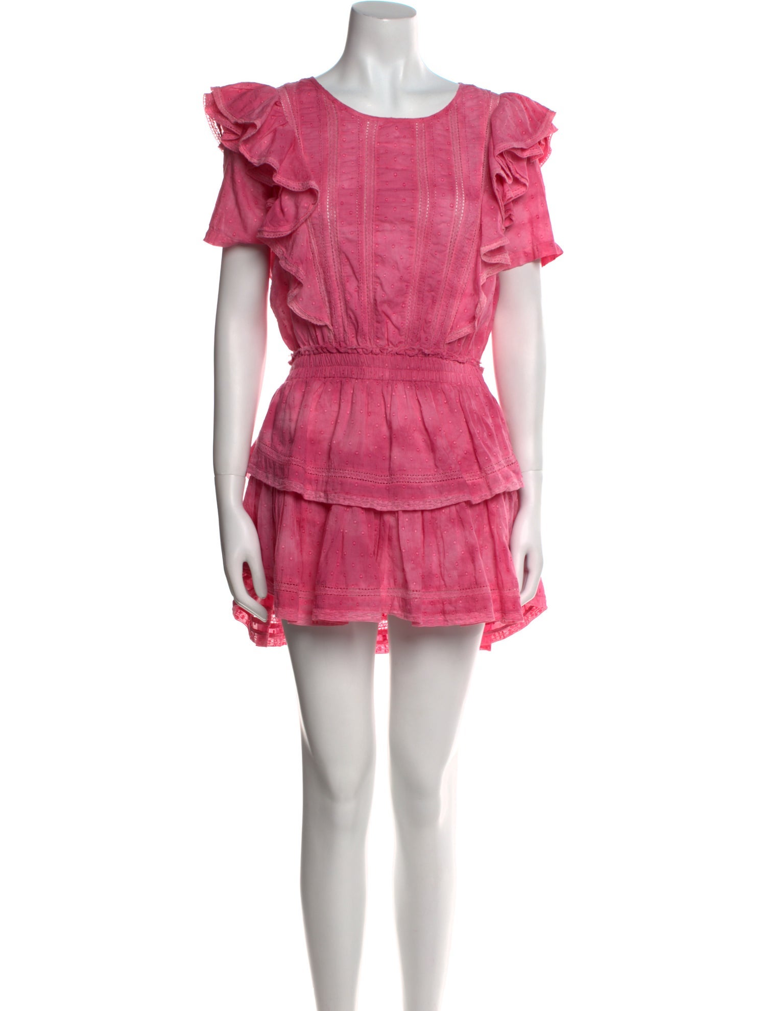 LoveShackFancy Scoop Neck Mini Dress