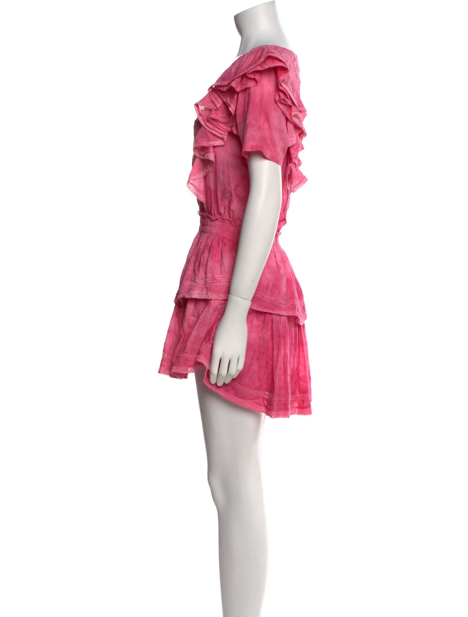 LoveShackFancy Scoop Neck Mini Dress