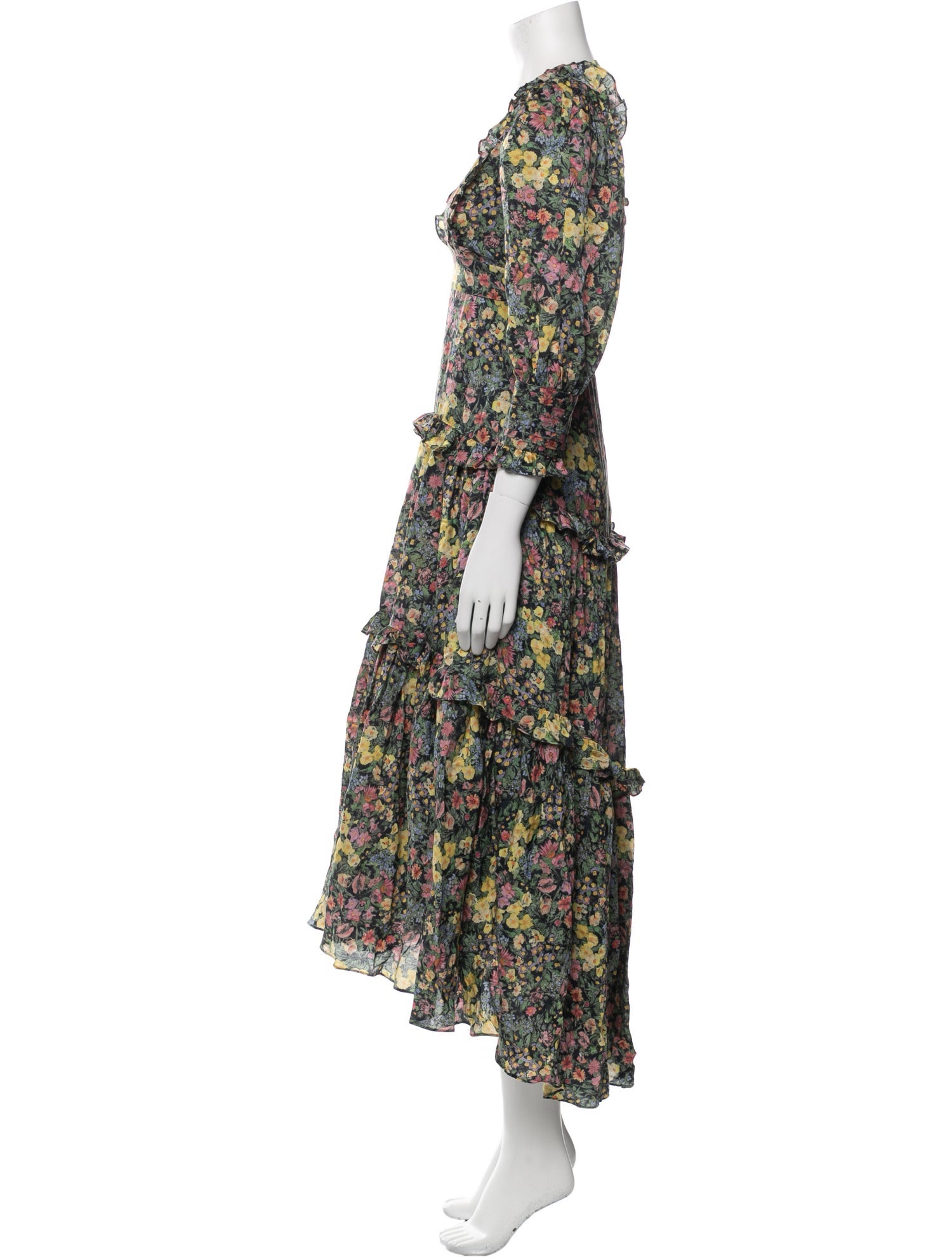LoveShackFancy Floral Print Midi Length Dress w/ Tags