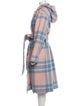 LoveShackFancy Wool Plaid Print Trench Coat