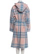 LoveShackFancy Wool Plaid Print Trench Coat