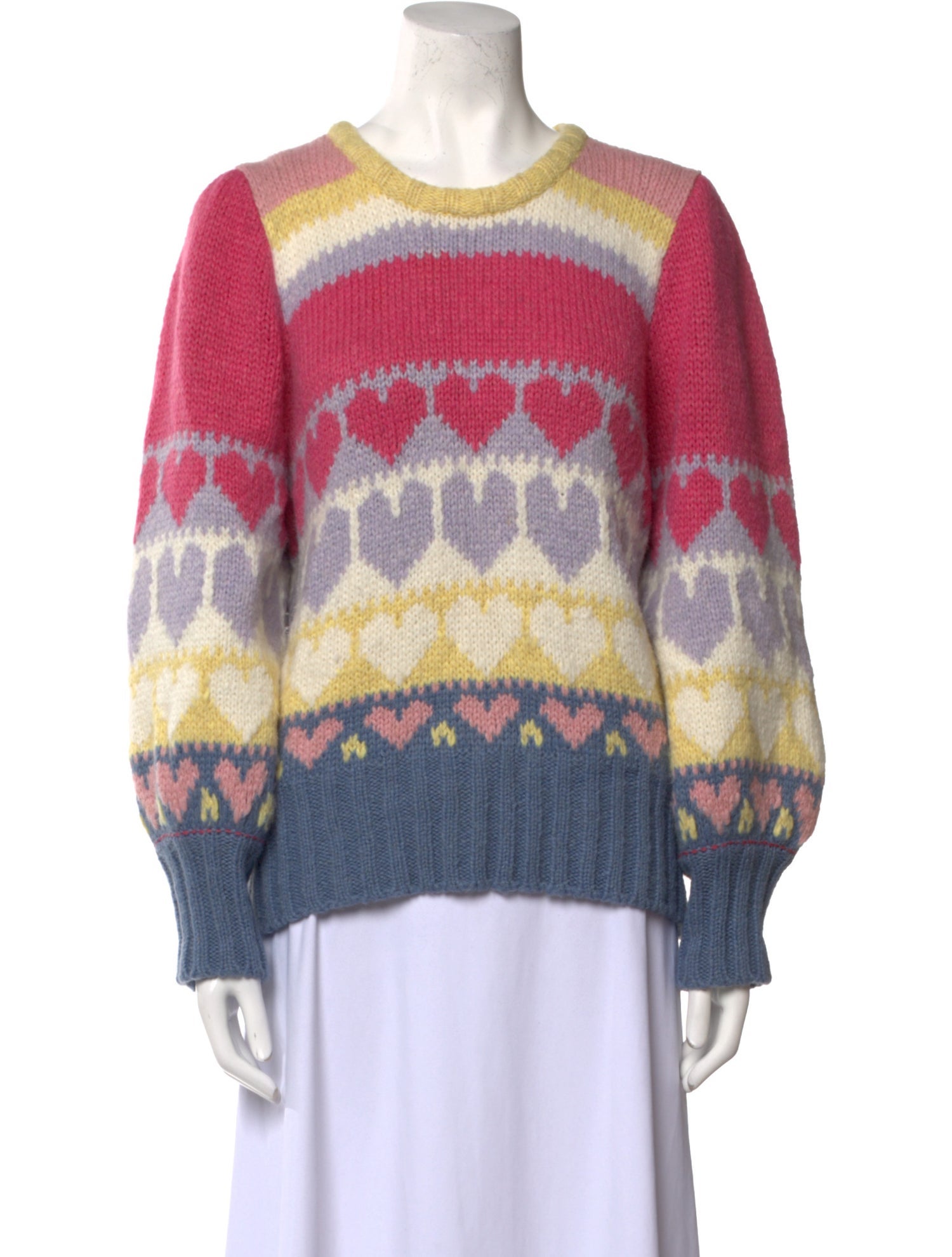 LoveShackFancy Alpaca Printed Sweater