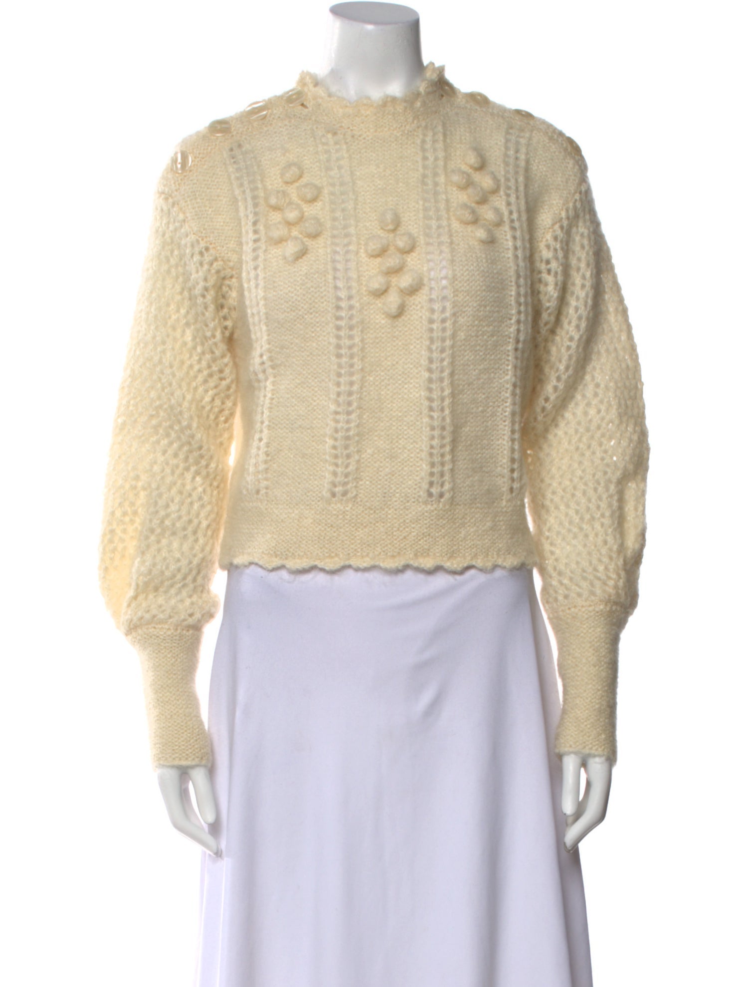 LoveShackFancy Mohair Crew Neck Sweater