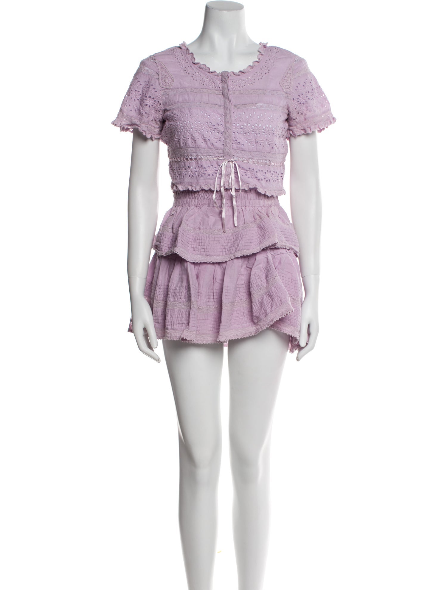 LoveShackFancy Ruffle Embellishment Skirt Set