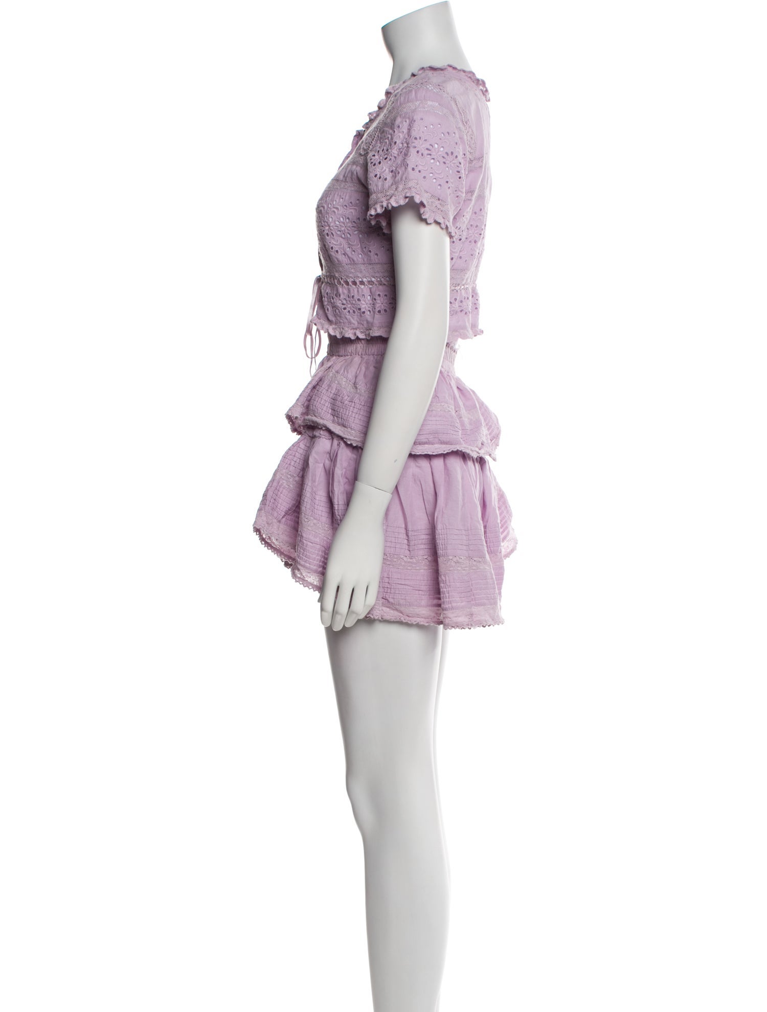 LoveShackFancy Ruffle Embellishment Skirt Set