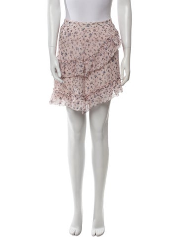 LoveShackFancy Skirts Silk Mini Skirt M