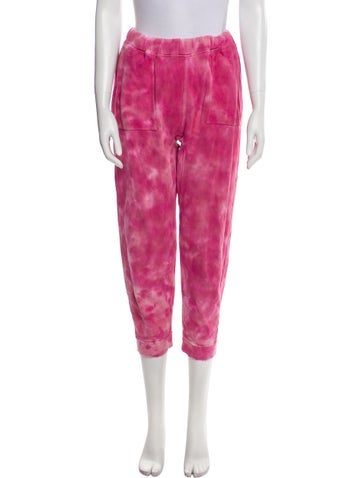 LoveShackFancy Loungewear Tie-Dye Print Distressed Accents Sweatpants S