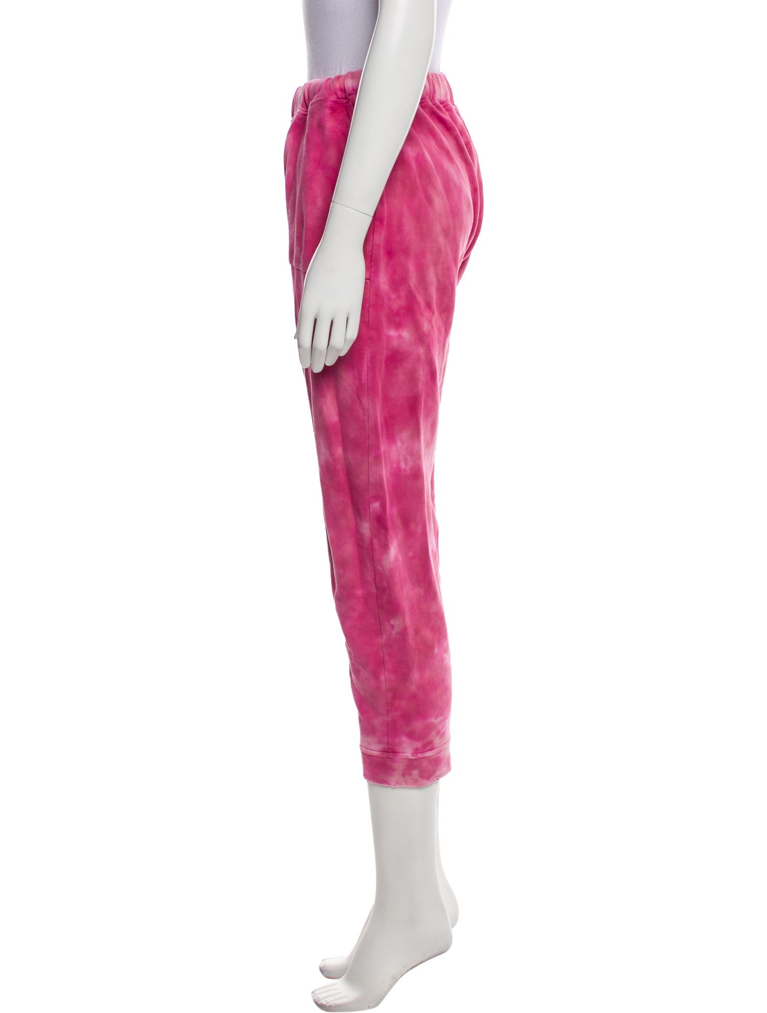 LoveShackFancy Tie-Dye Print Distressed Accents Sweatpants