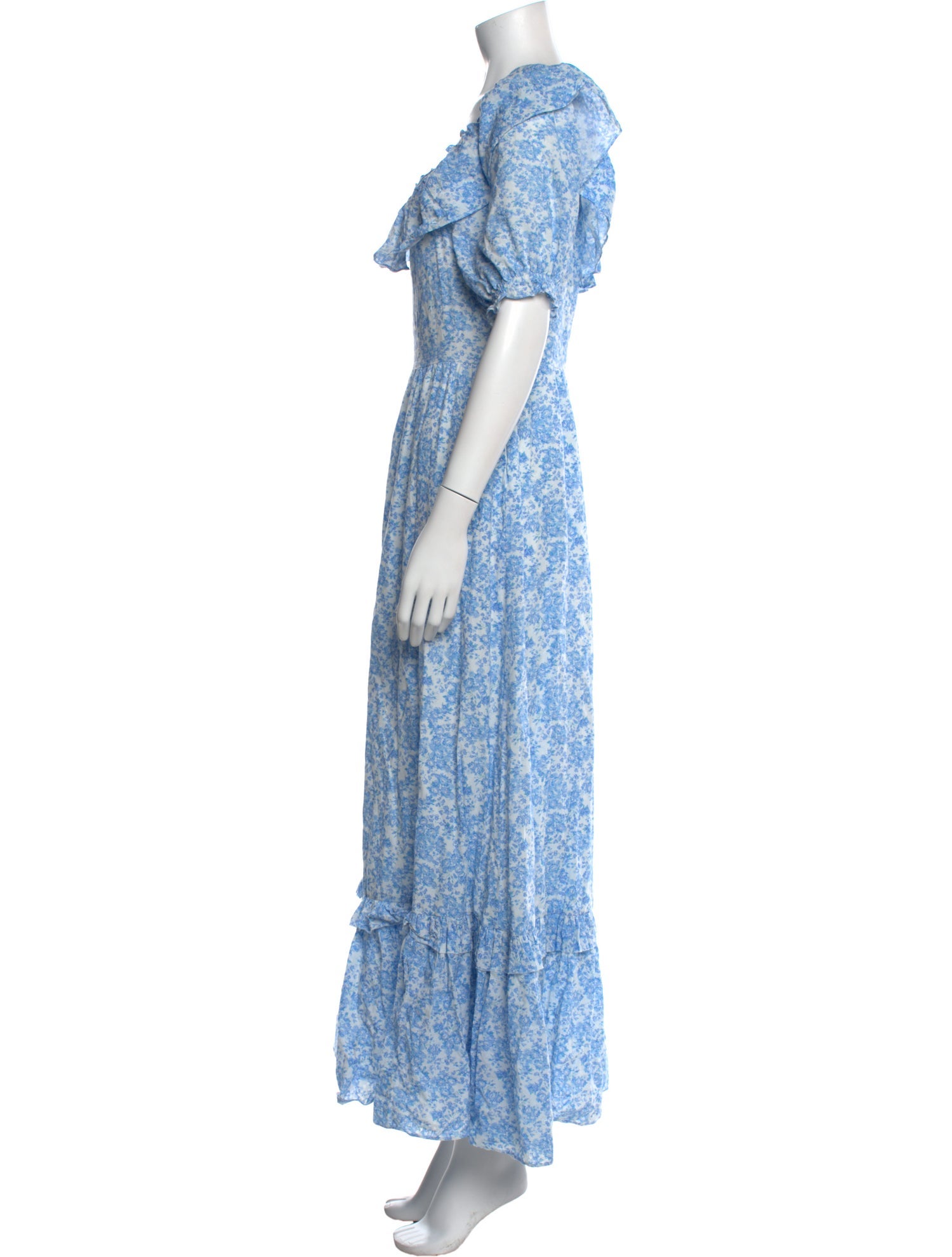 LoveShackFancy Floral Print Long Dress