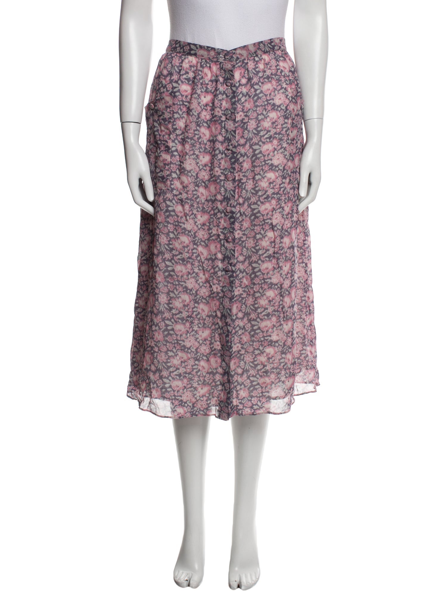 LoveShackFancy Printed Knee-Length Skirt