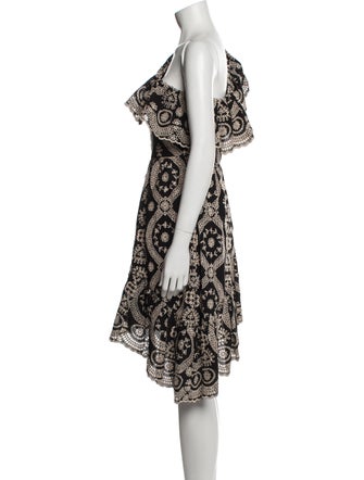 LoveShackFancy Patterned Midi Length Dress