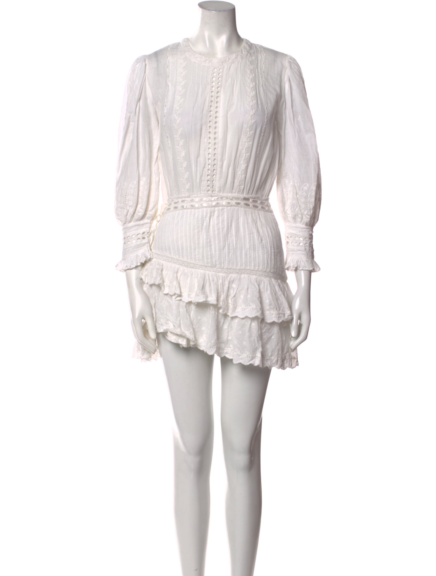 LoveShackFancy Crew Neck Mini Dress