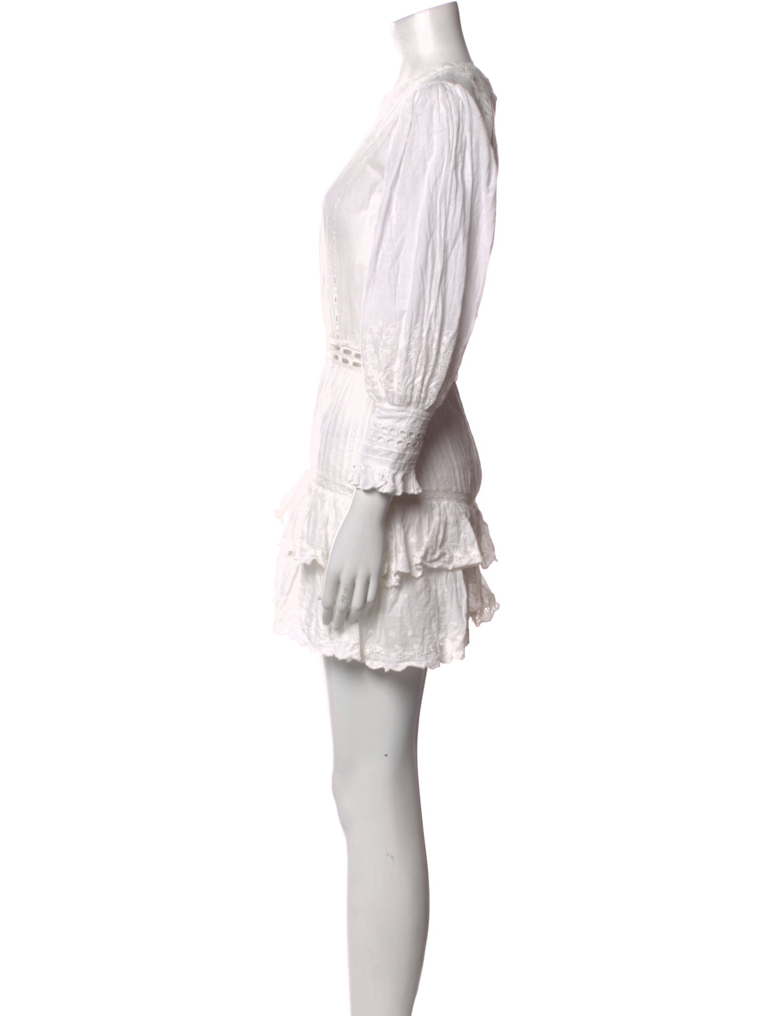 LoveShackFancy Crew Neck Mini Dress