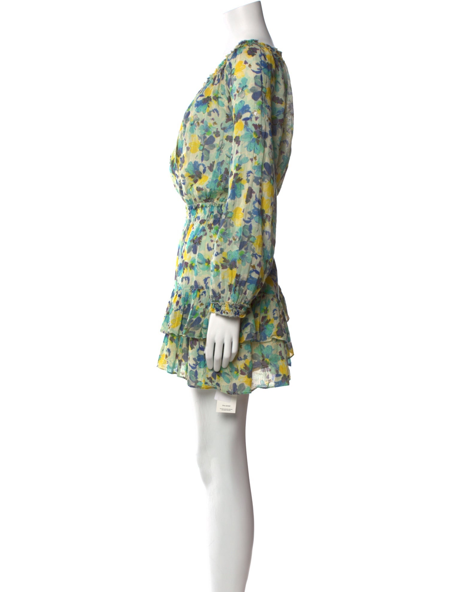 LoveShackFancy Floral Print Mini Dress