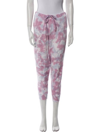 LoveShackFancy Tie-Dye Print Distressed Accents Sweatpants