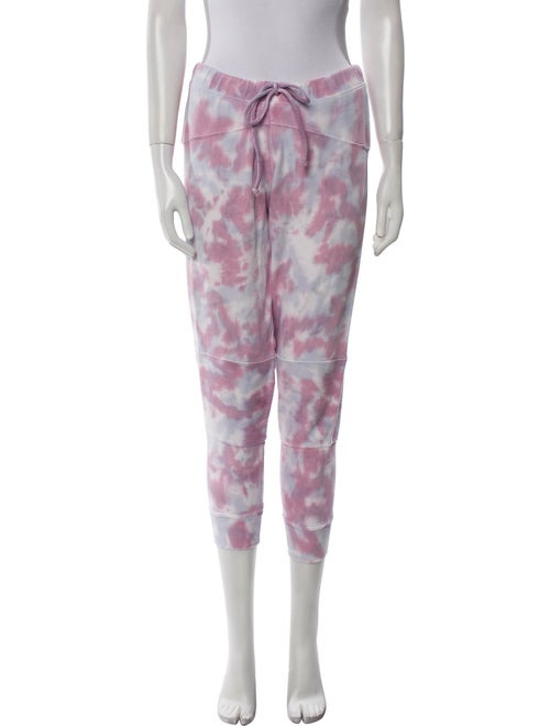 LoveShackFancy Tie-Dye Print Distressed Accents Sweatpants