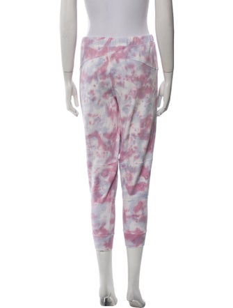 LoveShackFancy Tie-Dye Print Distressed Accents Sweatpants