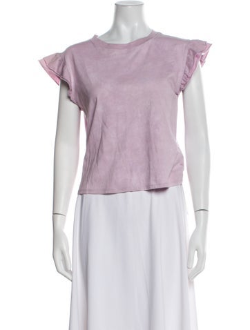 LoveShackFancy Tops Bateau Neckline Short Sleeve T-Shirt XS