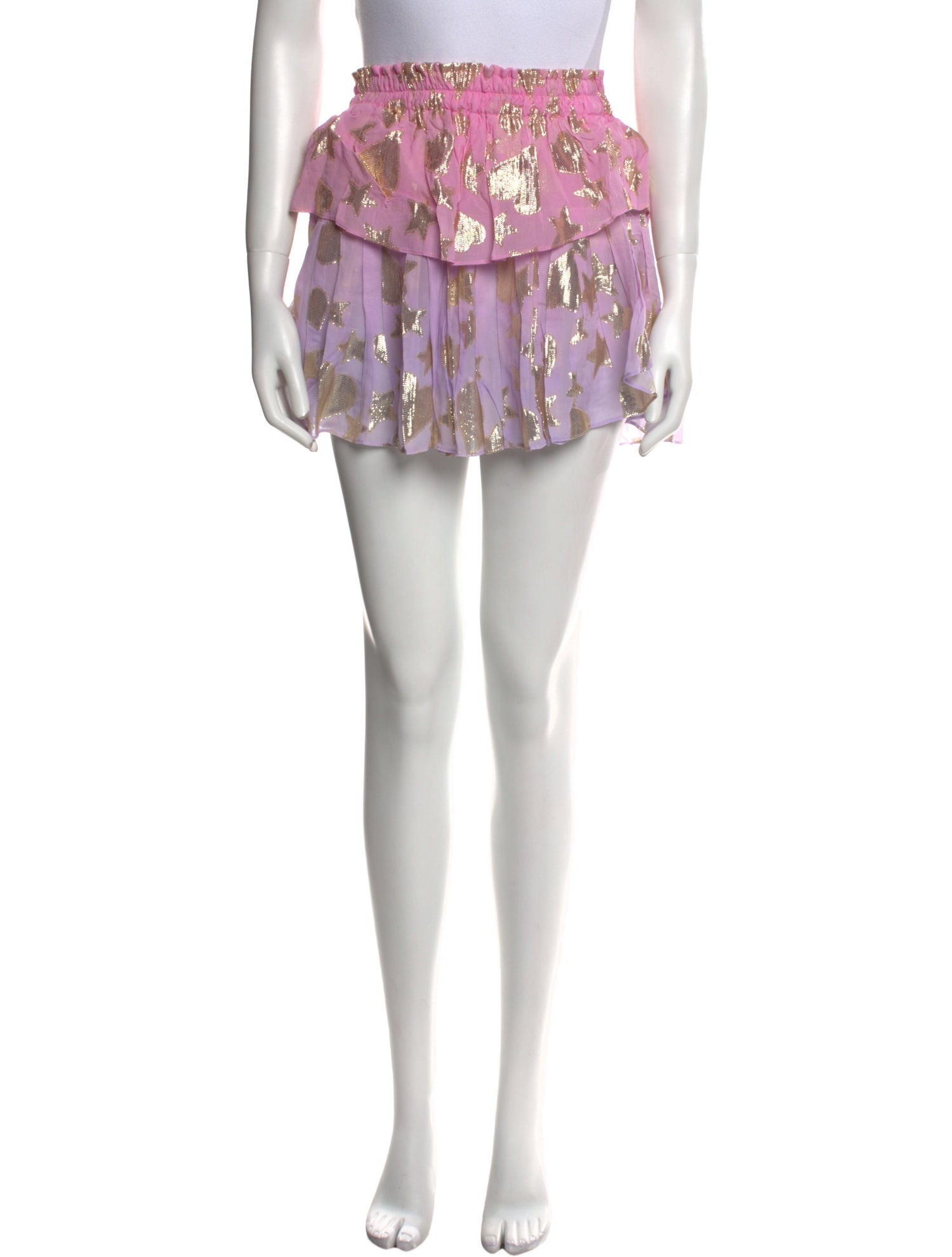 LoveShackFancy Printed Mini Skirt