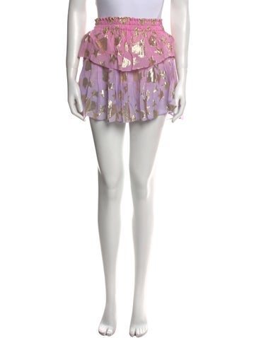 LoveShackFancy Skirts Printed Mini Skirt XS