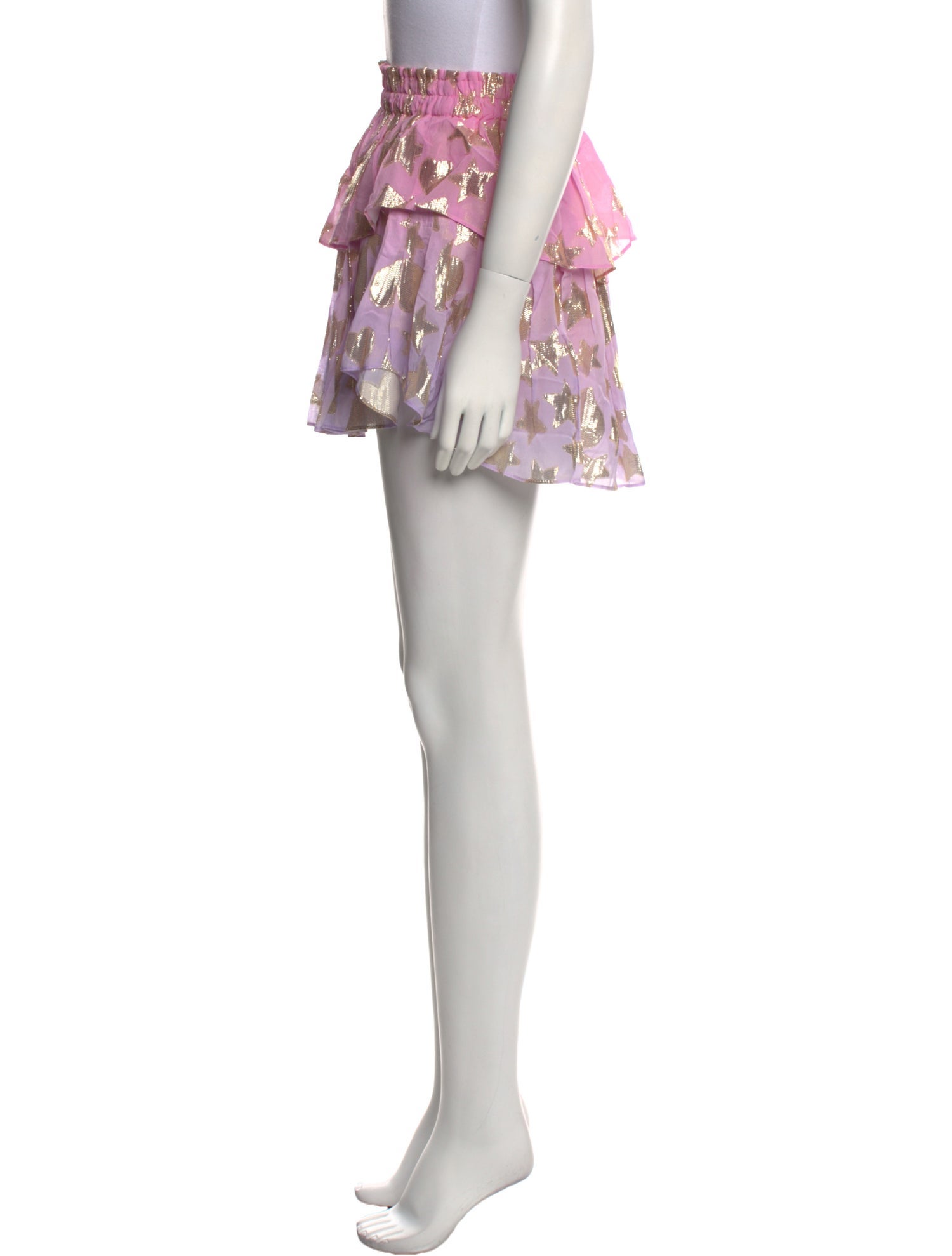 LoveShackFancy Printed Mini Skirt