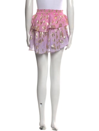 LoveShackFancy Printed Mini Skirt