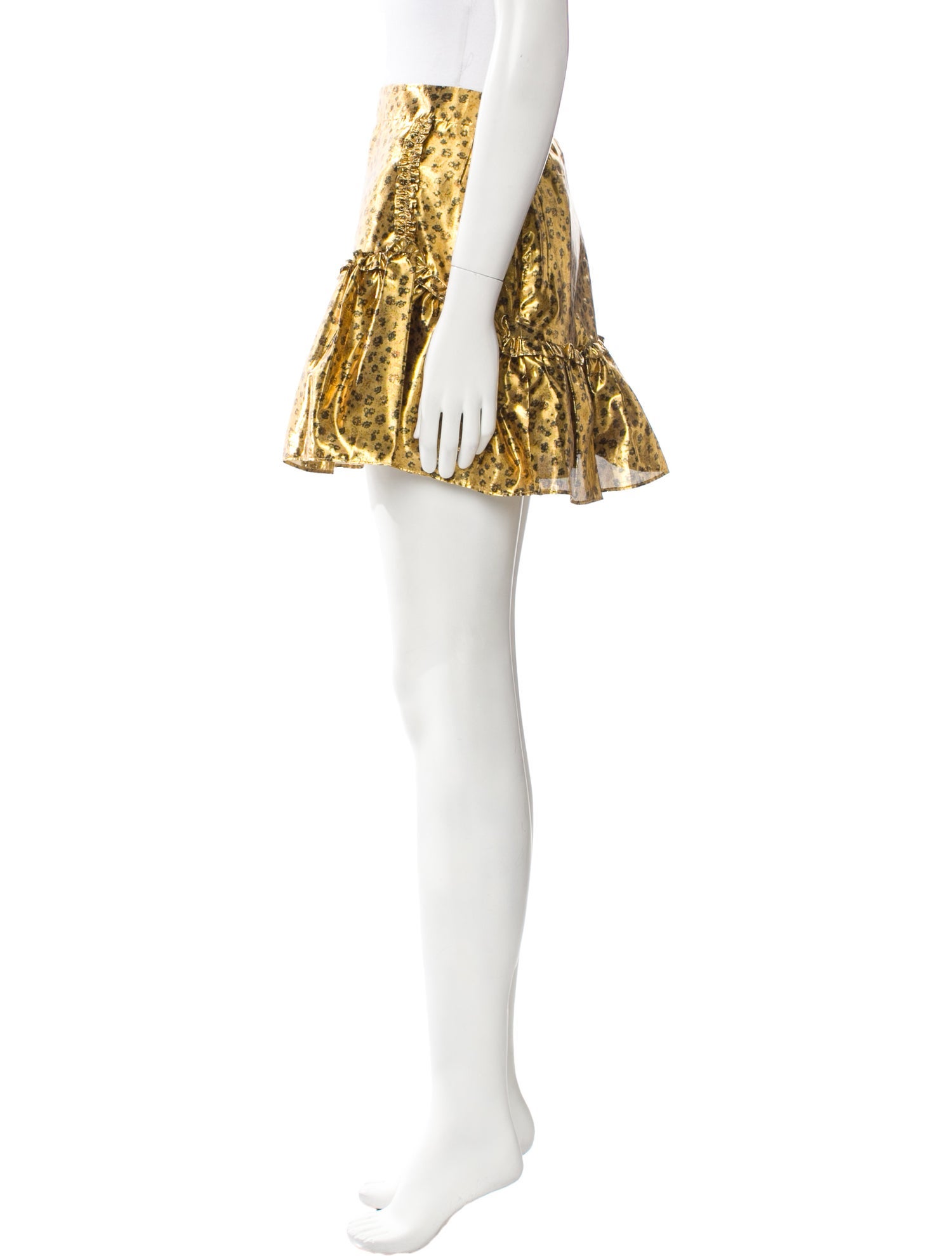 LoveShackFancy Animal Print Mini Skirt