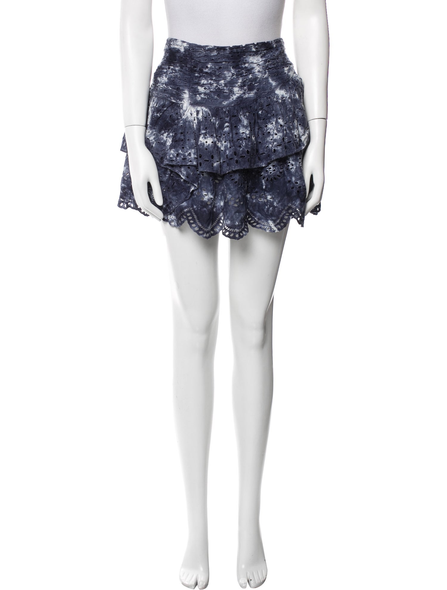 LoveShackFancy Tie-Dye Print Mini Skirt